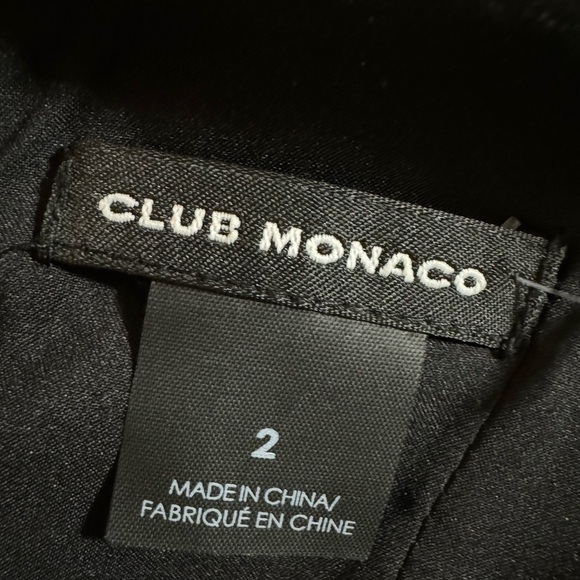 CLUB MONACO black gold metallic sleeveless dress (size 2) - Picture 4 of 6